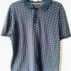 MBX NAVY FLORAL GEOMETRIC POLO 🌸